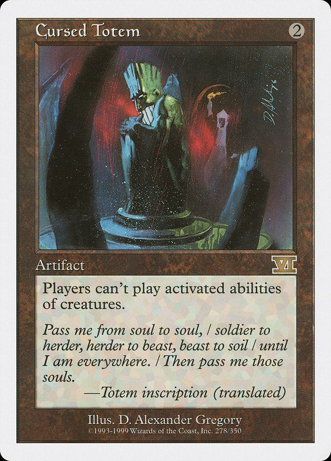 Cursed Totem [Classic Sixth Edition] Magic: The Gathering