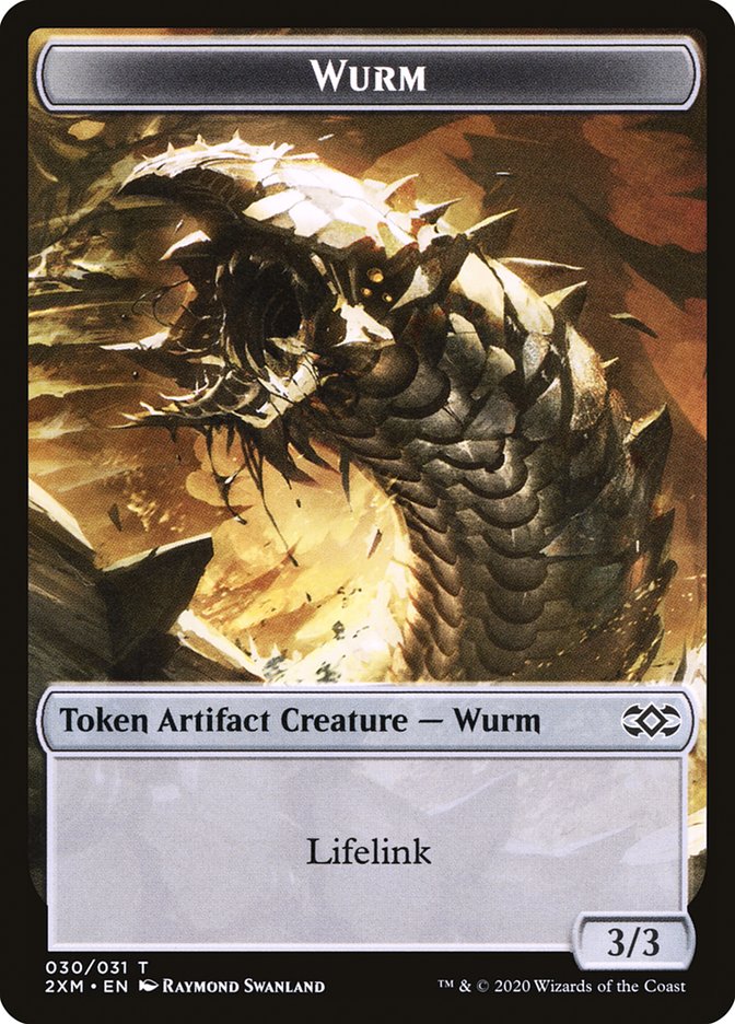 Ooze // Wurm (030) Double-Sided Token [Double Masters Tokens] Magic: The Gathering