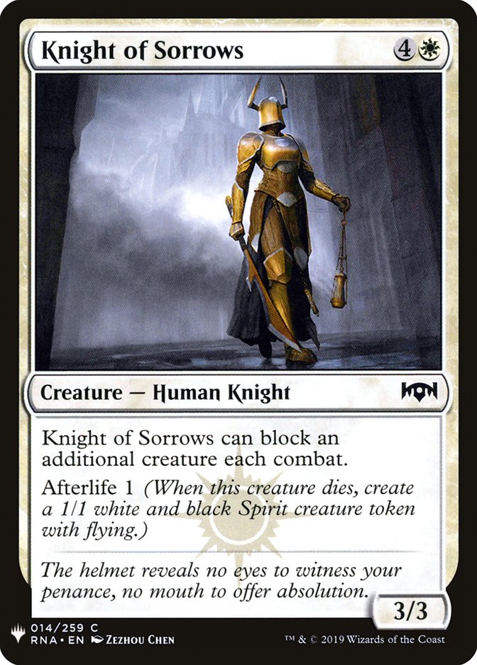 Knight of Sorrows [Mystery Booster] Magic: The Gathering