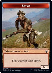 Satyr // Wolf Double-Sided Token [Theros Beyond Death Tokens] Magic: The Gathering