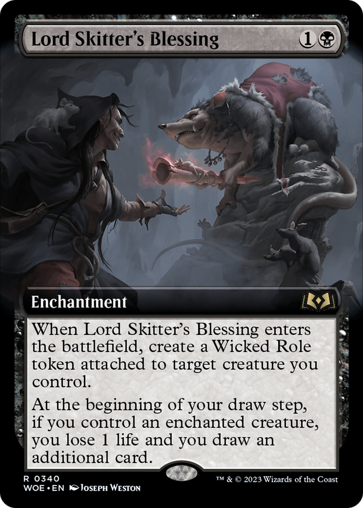 Lord Skitter's Blessing (Extended Art) [Wilds of Eldraine] Magic: The Gathering