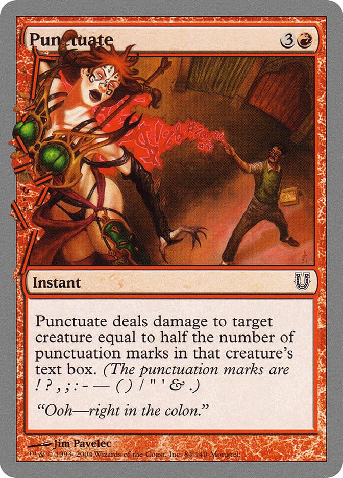 Punctuate [Unhinged] Magic: The Gathering