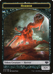 Horror // Zombie (016/036) Double-Sided Token [Commander 2014 Tokens] Magic: The Gathering