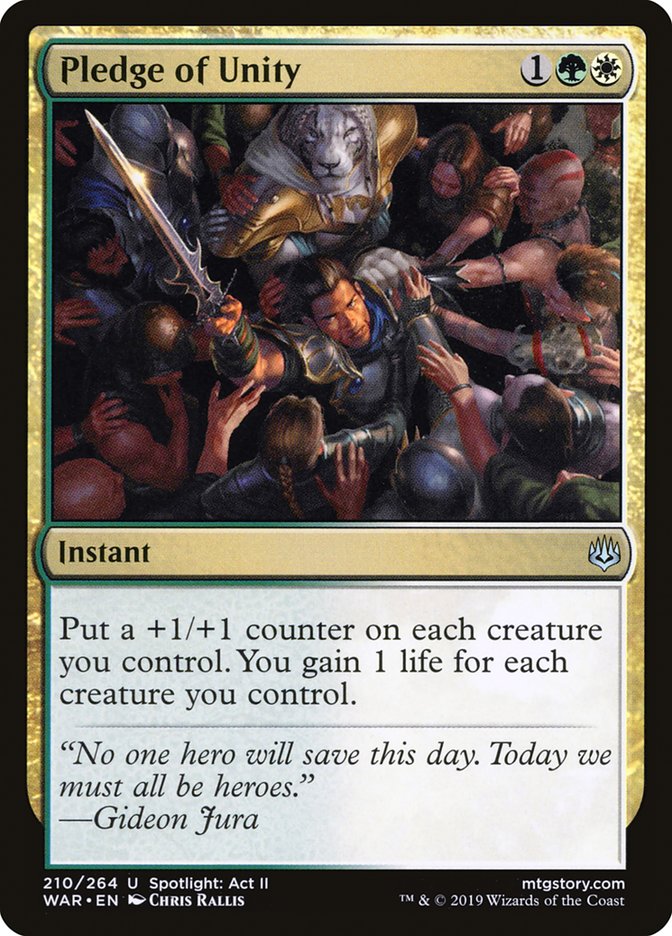 Pledge of Unity [War of the Spark] Magic: The Gathering