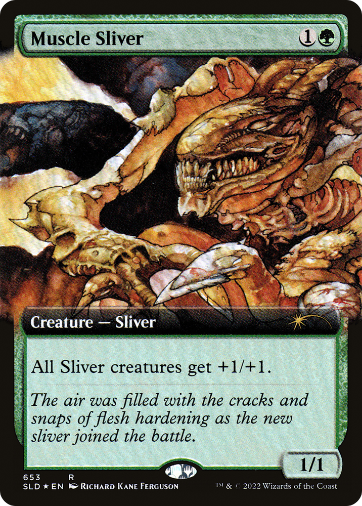 Muscle Sliver (Extended Art) [Secret Lair Drop Promos] Magic: The Gathering