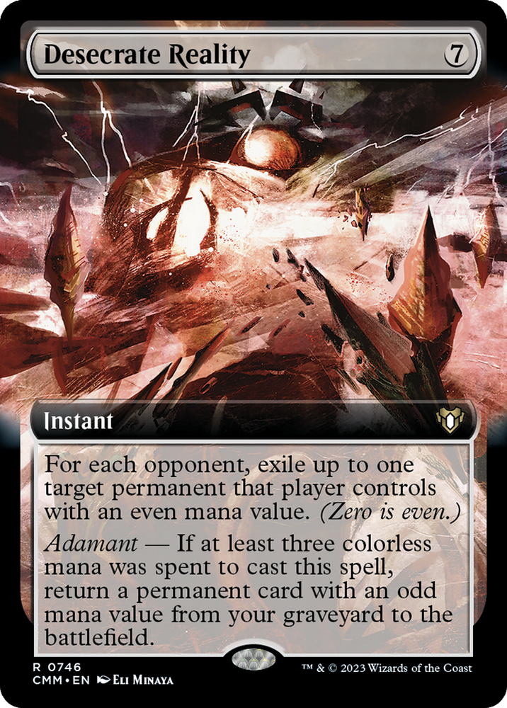 Desecrate Reality (Extended Art) [Commander Masters] Magic: The Gathering