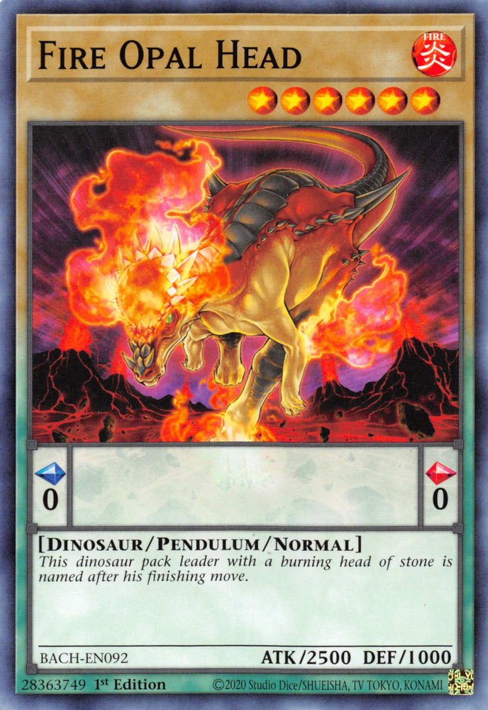 Fire Opal Head [BACH-EN092] Common - Yugioh Cards For Your TCG Needs!