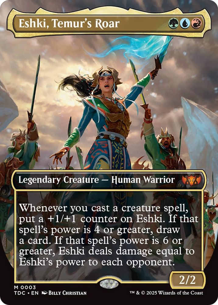 Eshki, Temur's Roar (Borderless) [Tarkir: Dragonstorm Commander] Magic: The Gathering