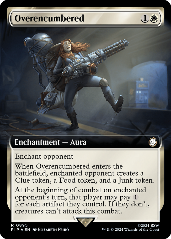 Overencumbered (Extended Art) (Surge Foil) [Fallout] Magic: The Gathering