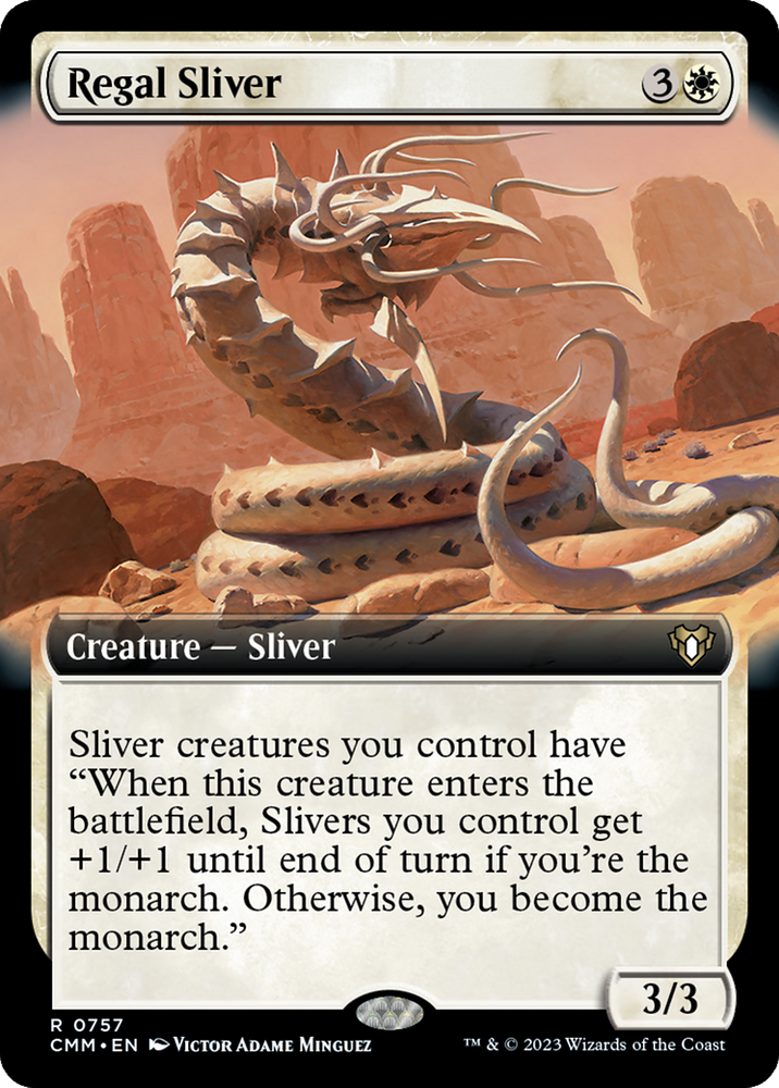 Regal Sliver (Extended Art) [Commander Masters] Magic: The Gathering