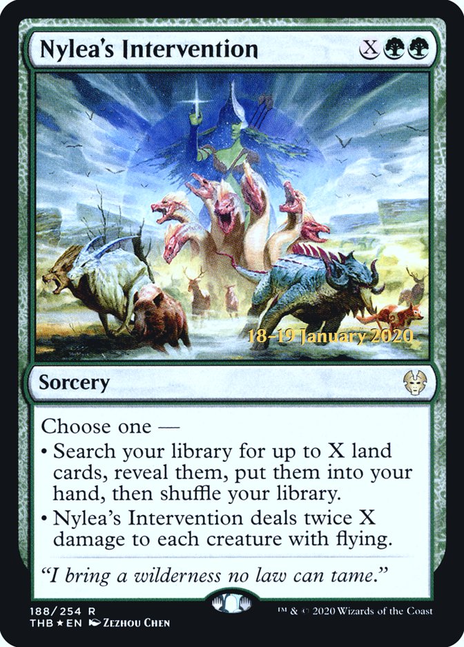 Nylea's Intervention [Theros Beyond Death Prerelease Promos] Magic: The Gathering