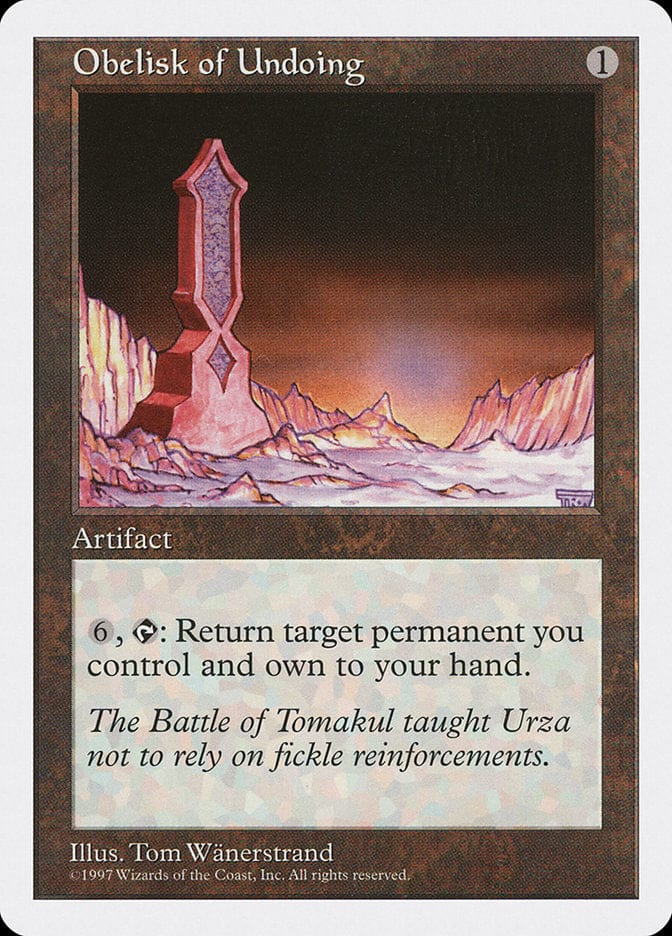 Obelisk of Undoing [Fifth Edition] Magic: The Gathering