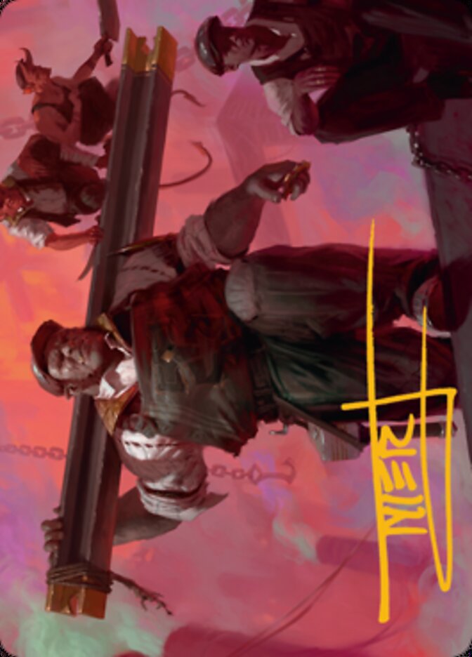 The Beamtown Bullies Art Card (Gold-Stamped Signature) [Streets of New Capenna Art Series] Magic: The Gathering