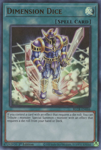 Dimension Dice [BLCR-EN006] Ultra Rare - Yugioh Cards For Your TCG Needs!