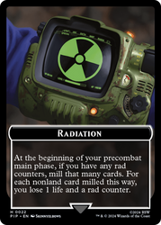 Radiation // Soldier (0010) Double-Sided Token [Fallout Tokens] Magic: The Gathering