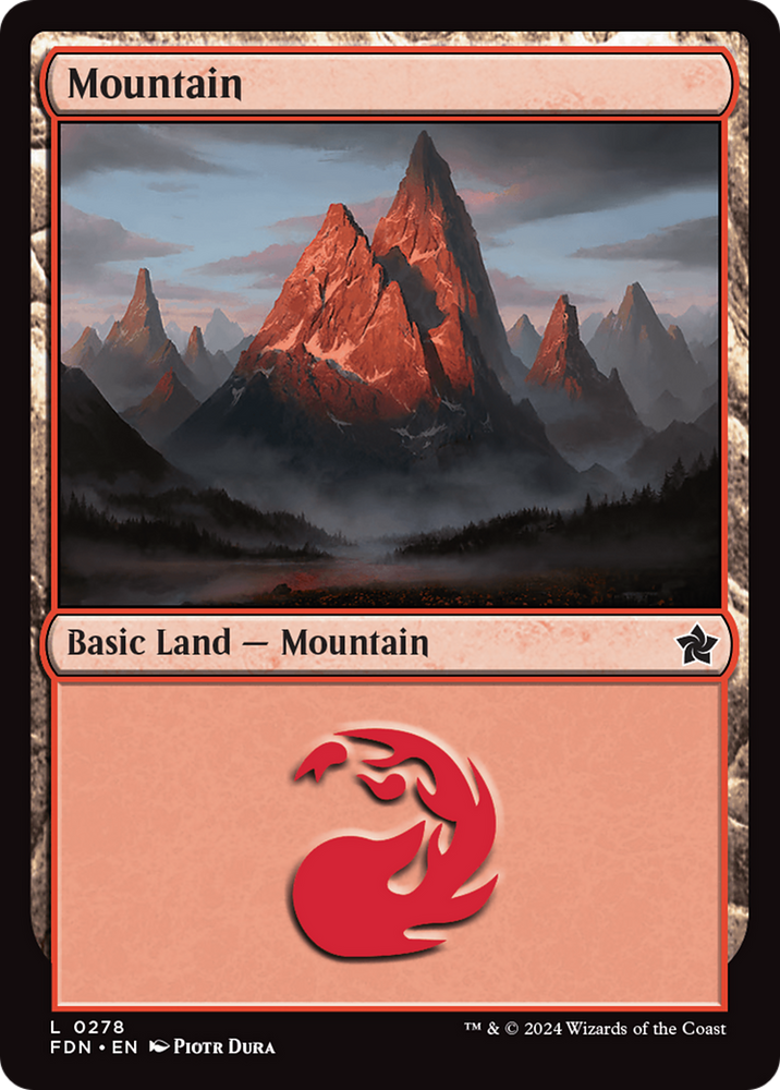 Mountain (0278) [Foundations] Magic: The Gathering