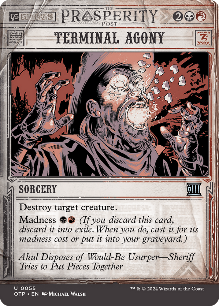 Terminal Agony [Outlaws of Thunder Junction: Breaking News] Magic: The Gathering