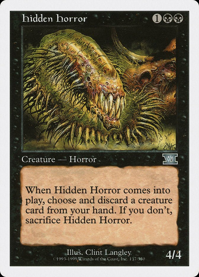 Hidden Horror [Classic Sixth Edition] Magic: The Gathering