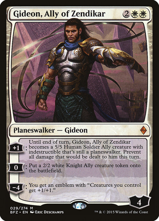 Gideon, Ally of Zendikar [Battle for Zendikar] Magic: The Gathering