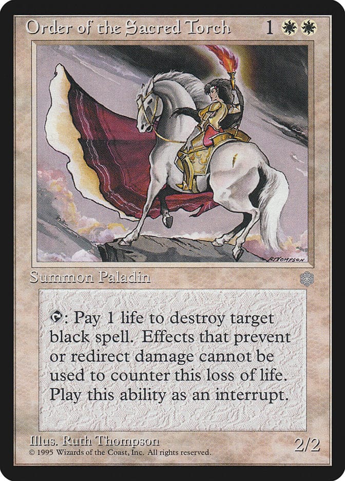 Order of the Sacred Torch [Ice Age] Magic: The Gathering