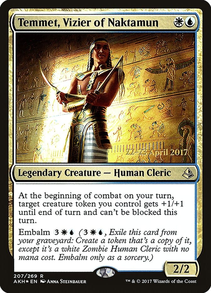 Temmet, Vizier of Naktamun [Amonkhet Prerelease Promos] Magic: The Gathering