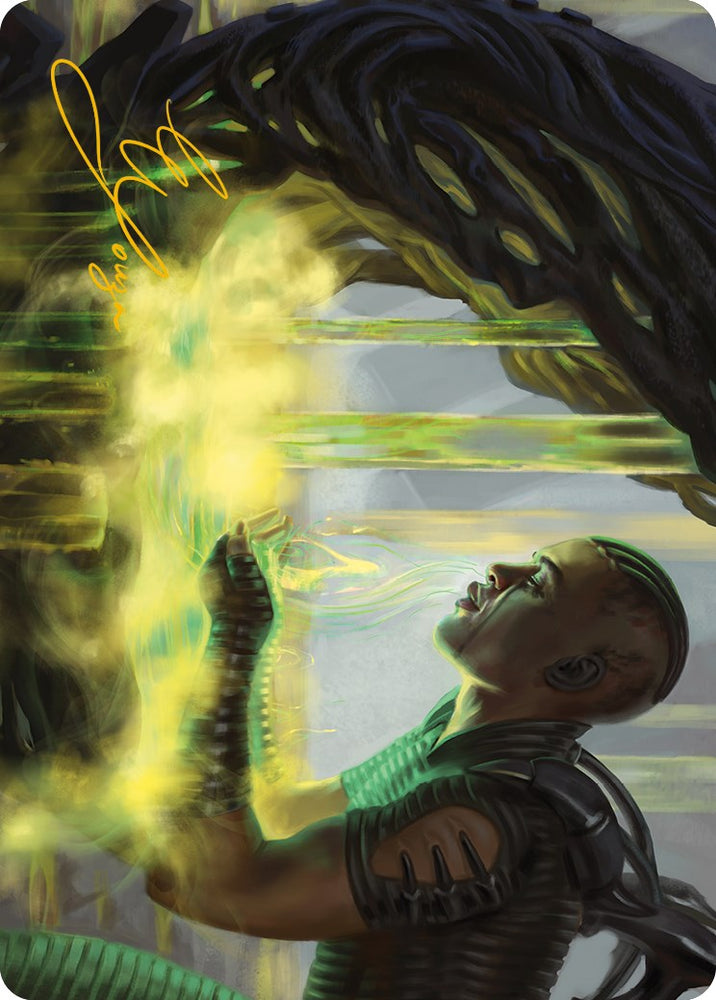 Necrogen Communion Art Card (Gold-Stamped Signature) [Phyrexia: All Will Be One Art Series] Magic: The Gathering