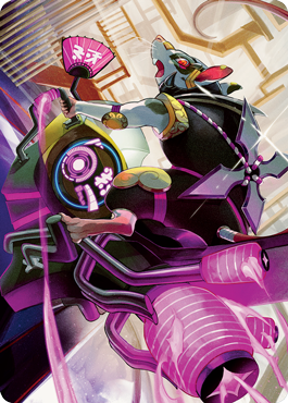 Nashi, Moon Sage's Scion Art Card [Kamigawa: Neon Dynasty Art Series] Magic: The Gathering