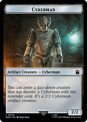 Alien // Cyberman Double-Sided Token [Doctor Who Tokens] Magic: The Gathering