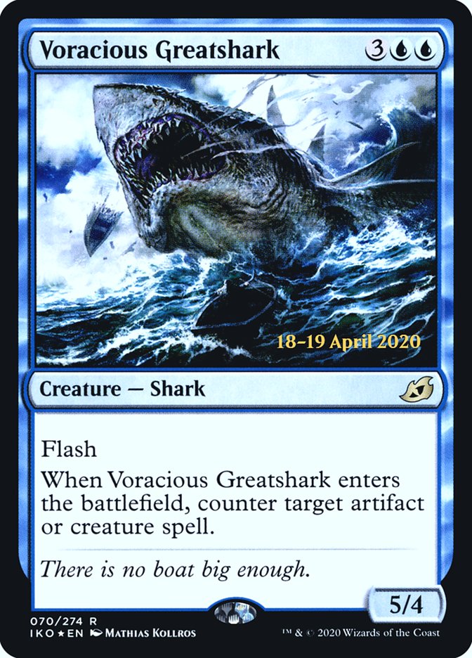 Voracious Greatshark [Ikoria: Lair of Behemoths Prerelease Promos] Magic: The Gathering