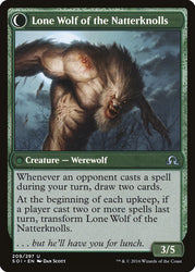 Hermit of the Natterknolls // Lone Wolf of the Natterknolls [Shadows over Innistrad] Magic: The Gathering