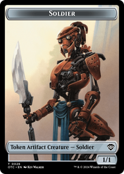 Elemental (0014) // Soldier (0026) Double-Sided Token [Outlaws of Thunder Junction Commander Tokens] Magic: The Gathering
