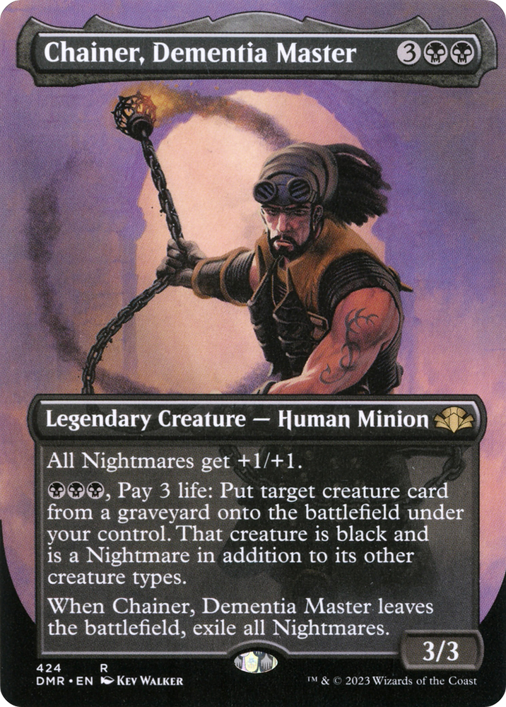 Chainer, Dementia Master (Borderless Alternate Art) [Dominaria Remastered] Magic: The Gathering