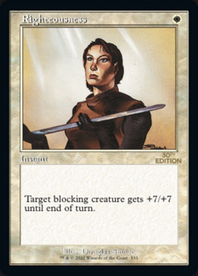 Righteousness (Retro) [30th Anniversary Edition] Magic: The Gathering