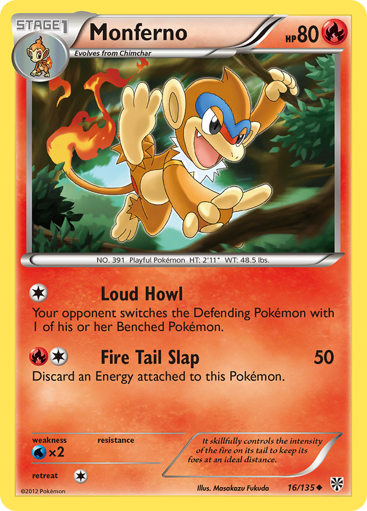 Monferno (16/135) [Black & White: Plasma Storm] Pokémon