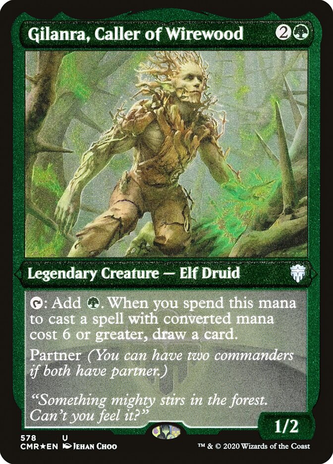 Gilanra, Caller of Wirewood (Etched) [Commander Legends] Magic: The Gathering
