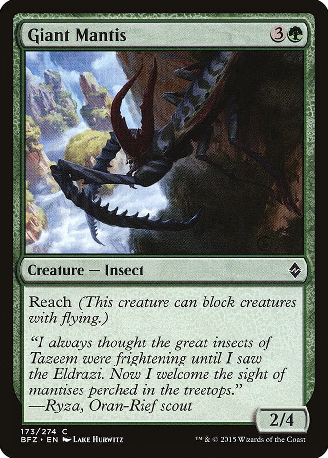 Giant Mantis [Battle for Zendikar] Magic: The Gathering