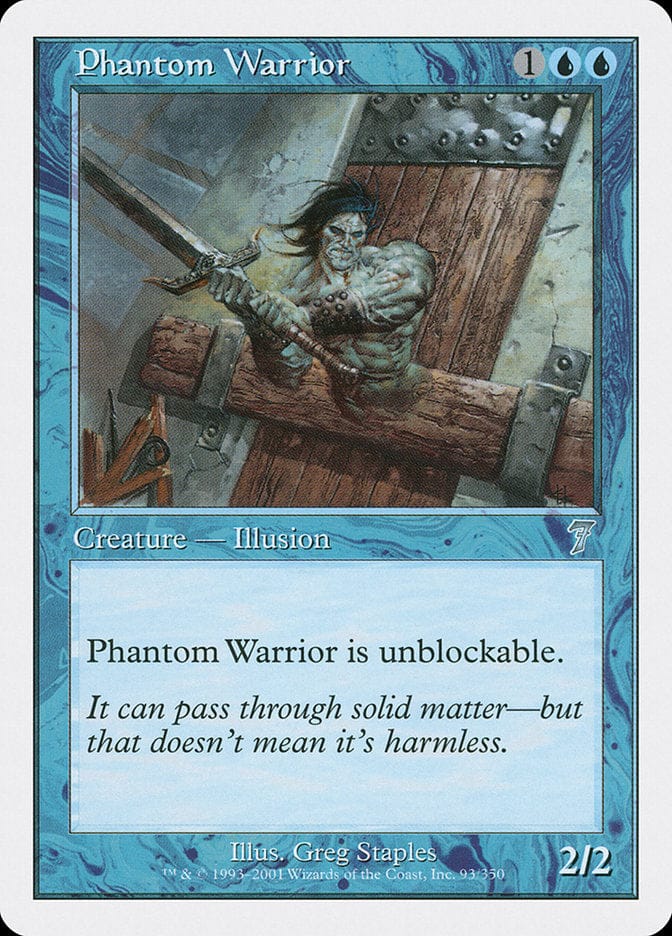 Phantom Warrior [Seventh Edition] Magic: The Gathering