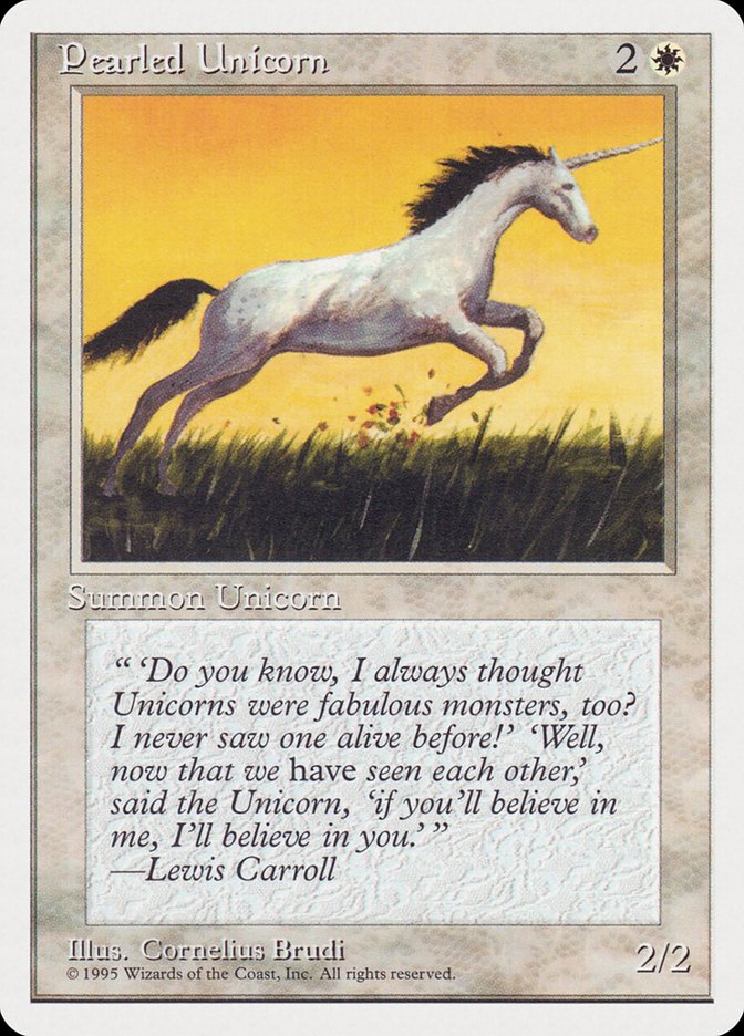 Pearled Unicorn [Rivals Quick Start Set] Magic: The Gathering