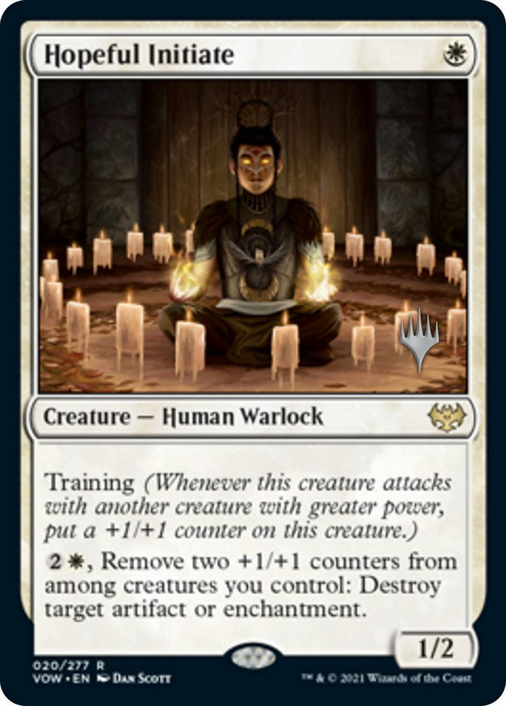 Hopeful Initiate (Promo Pack) [Innistrad: Crimson Vow Promos] Magic: The Gathering