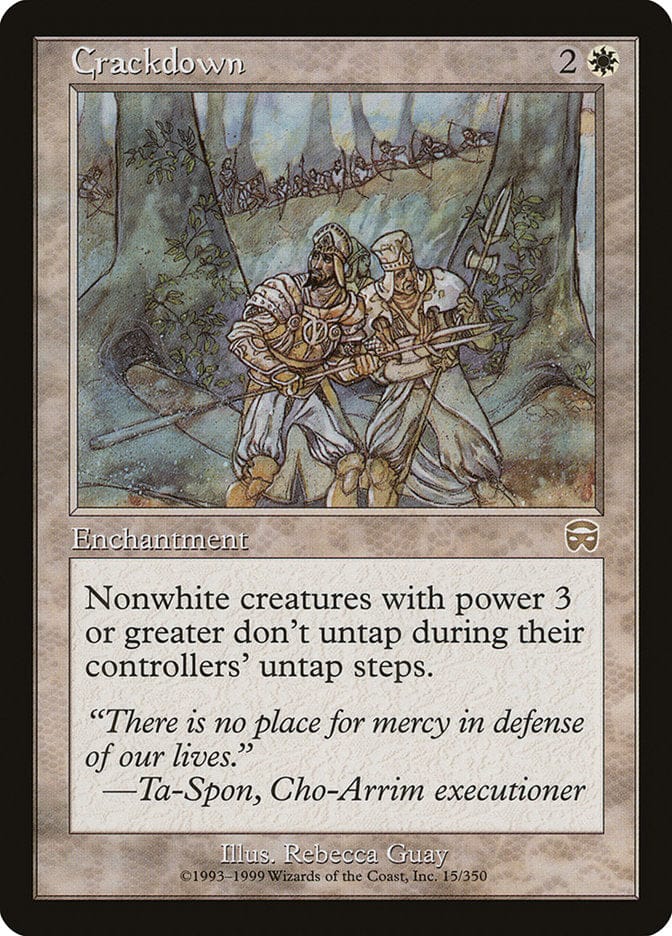 Crackdown [Mercadian Masques] Magic: The Gathering
