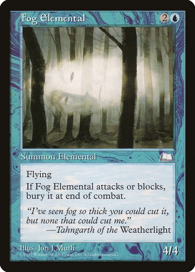 Fog Elemental [Weatherlight] Magic: The Gathering