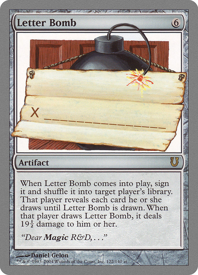 Letter Bomb [Unhinged] Magic: The Gathering