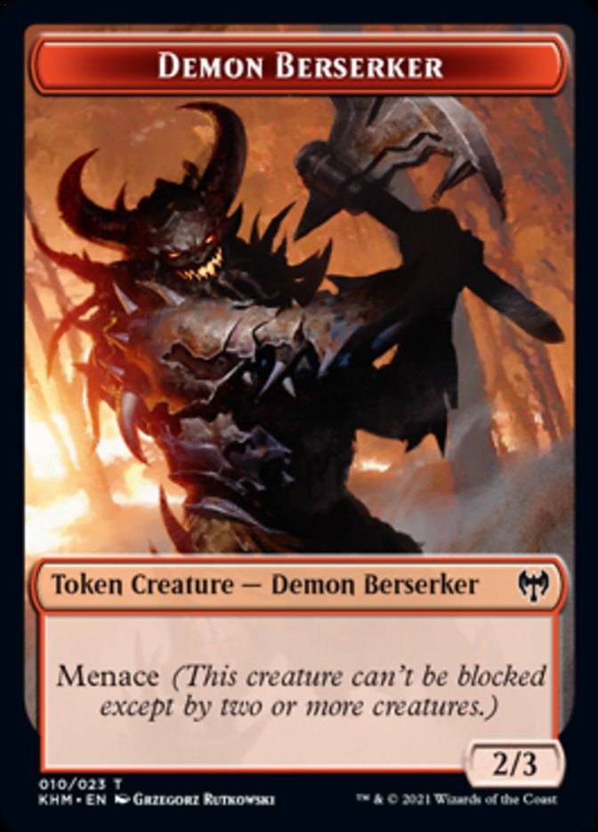 Demon Berserker Token [Kaldheim Tokens] Magic: The Gathering