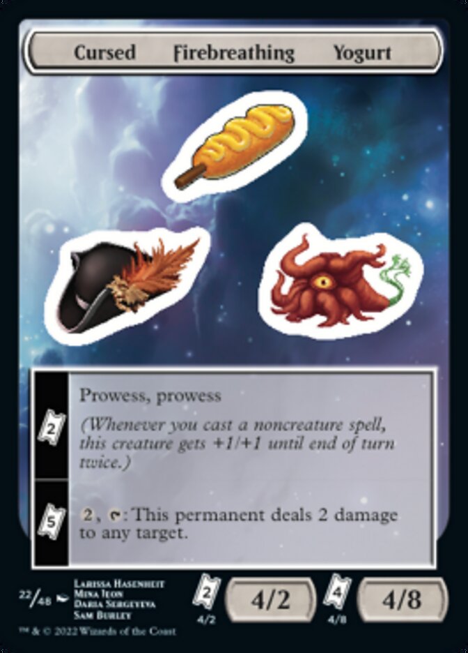 Cursed Firebreathing Yogurt [Unfinity Stickers] Magic: The Gathering