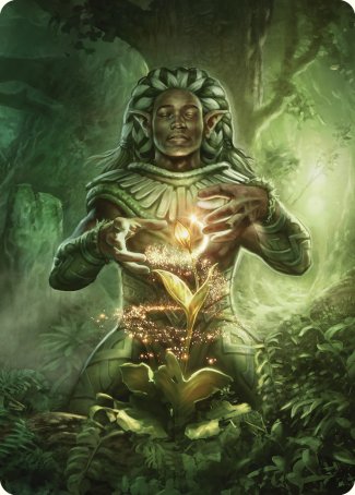 Elvish Mystic Art Card [Commander Masters Art Series] Magic: The Gathering