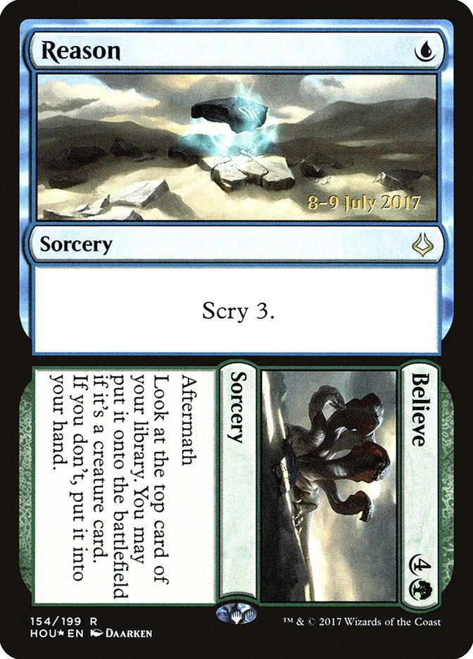 Reason // Believe [Hour of Devastation Prerelease Promos] Magic: The Gathering