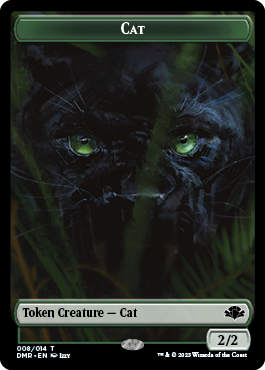 Goblin // Cat (008) Double-Sided Token [Dominaria Remastered Tokens] Magic: The Gathering