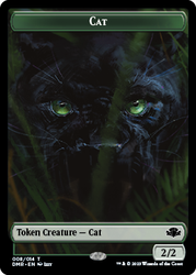 Goblin // Cat (008) Double-Sided Token [Dominaria Remastered Tokens] Magic: The Gathering