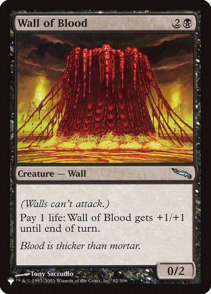 Wall of Blood [The List] Magic: The Gathering