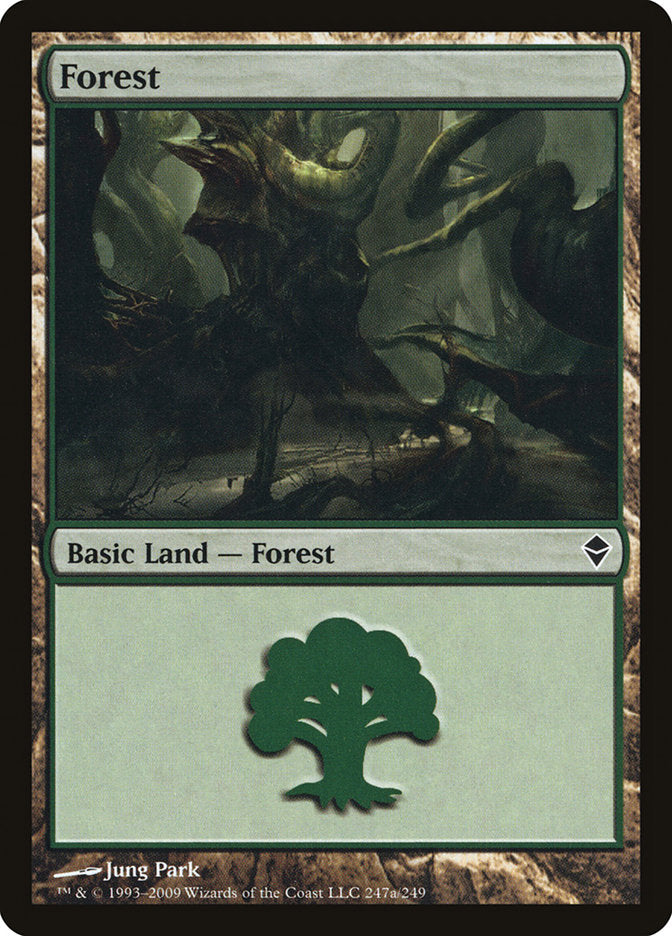 Forest (247a) [Zendikar] Magic: The Gathering